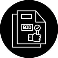 Competitive Project Bid Submission Line Circle Inverted vector