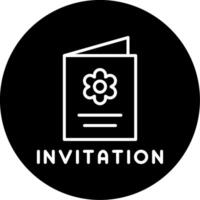 Formal Event Invitation Line Circle Inverted vector