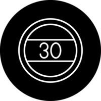 Legal Speed Limit Sign Line Circle Inverted vector
