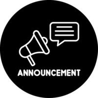 Special Announcement Alert Line Circle Inverted vector