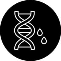 Double Helix DNA Strand Line Circle Inverted vector