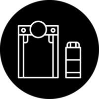 Departure Boarding Gate Line Circle Inverted vector