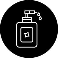 Antibacterial Hand Wash Soap Line Circle Inverted vector