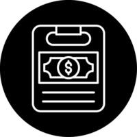 Loan Monthly Payment Schedule Line Circle Inverted vector