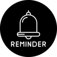 Friendly Reminder Message Line Circle Inverted vector