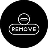 Remove Selected Button Line Circle Inverted vector