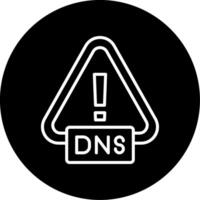 DNS Resolution Failed Line Circle Inverted vector
