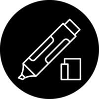 Whiteboard Marker Line Circle Inverted vector