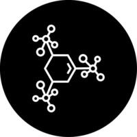 Molecular Structure Diagram Line Circle Inverted vector
