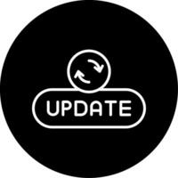 Update Record Button Line Circle Inverted vector
