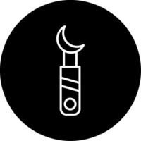 Crescent Jaw Wrench Line Circle Inverted vector