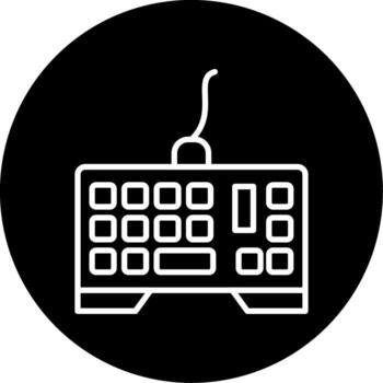 Mechanical Gaming Keyboard Line Circle Inverted vector