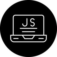 Node.js Runtime Environment Line Circle Inverted vector