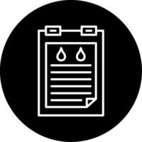 Environmental Water Quality Report Line Circle Inverted vector