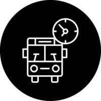 Bus Timetable Display Line Circle Inverted vector