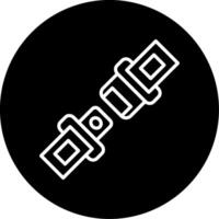 Seatbelt Safety Strap Line Circle Inverted vector