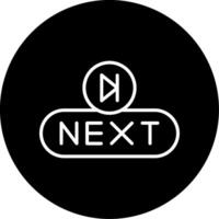 Next Step Button Line Circle Inverted vector
