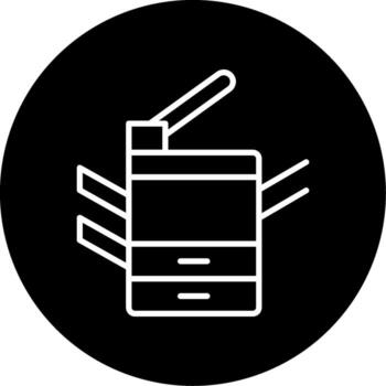Multi Function Photocopier Line Circle Inverted vector