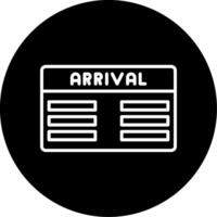 Electronic Arrival Board Line Circle Inverted vector