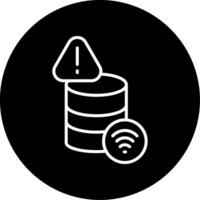 Database Connection Failed Line Circle Inverted vector