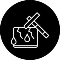 Ice Breaking Water Symbol Line Circle Inverted vector