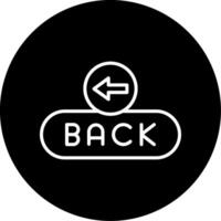 Back Navigation Button Line Circle Inverted vector