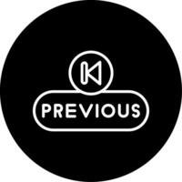 Previous Step Button Line Circle Inverted vector
