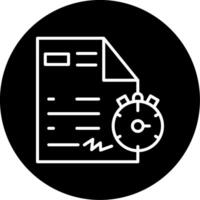Project Completion Final Deadline Line Circle Inverted vector
