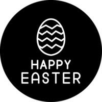 Joyful Easter Celebration Card Line Circle Inverted vector