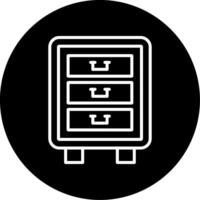 Lockable Office Drawer Line Circle Inverted vector