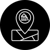Neighborhood Playground Marker Line Circle Inverted vector