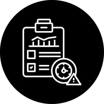 Urgent Overdue Task Alert Line Circle Inverted vector