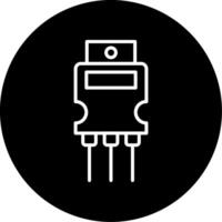 Small Signal Transistor Line Circle Inverted vector