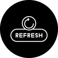 Refresh Page Button Line Circle Inverted vector