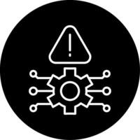 Unexpected Technological System Error Line Circle Inverted vector
