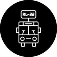 Route Specific Bus Number Line Circle Inverted vector