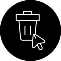 Delete Selected Content Line Circle Inverted vector