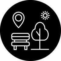 Public Park Geo Spot Line Circle Inverted vector