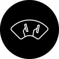 Automatic Windshield Wipers Line Circle Inverted vector