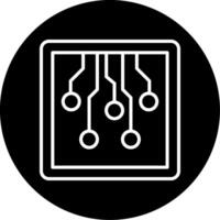 Electric Circuit Board Design Line Circle Inverted vector