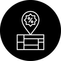 Discount Marker Map Pin Line Circle Inverted vector