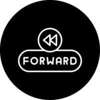 Forward Navigation Button Line Circle Inverted vector