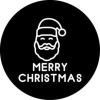 Festive Merry Christmas Message Line Circle Inverted vector