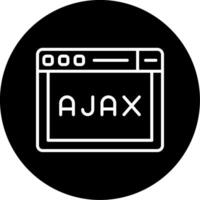 AJAX Data Request Symbol Line Circle Inverted vector