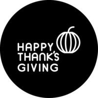 Thanksgiving Blessings Message Line Circle Inverted vector