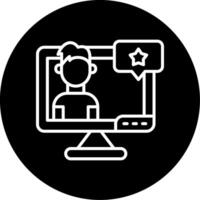 Average Freelancer Service Rating Line Circle Inverted vector