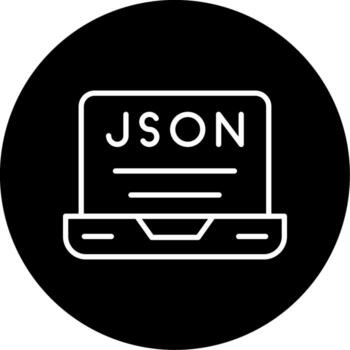 JSON Data Format Block Line Circle Inverted vector