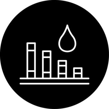 Real Time Water Data Analytics Line Circle Inverted vector