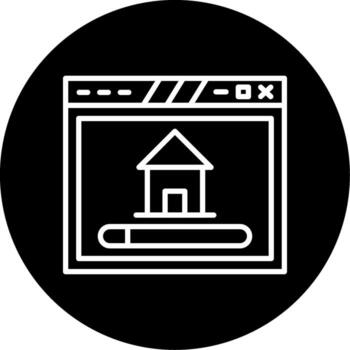 primario página principal usuario interfaz línea circulo invertido vector