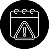 Session Expired Notification Line Circle Inverted vector